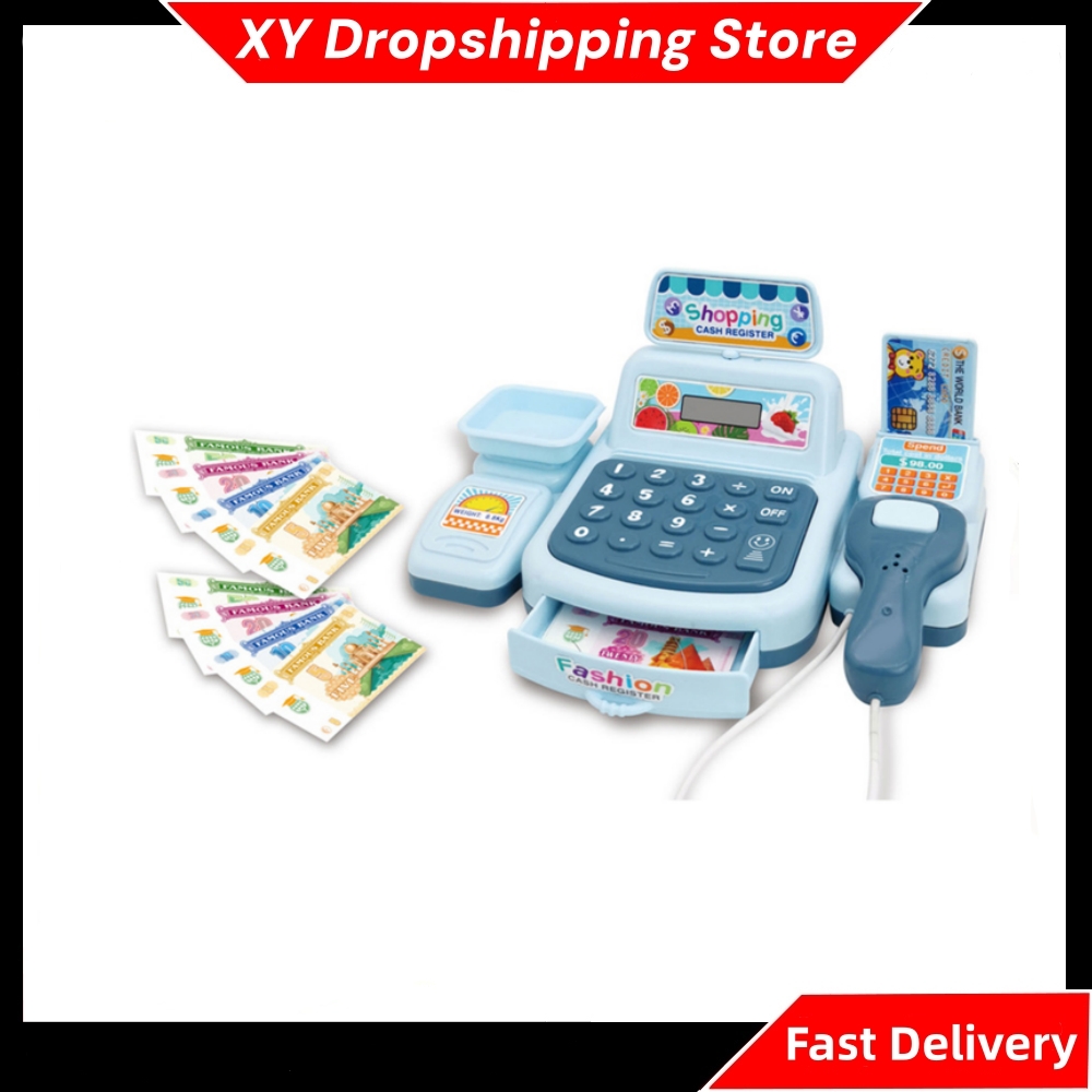 Toy Cash Register - 현금 등록기 놀이 세트, 슈퍼마켓 계산대