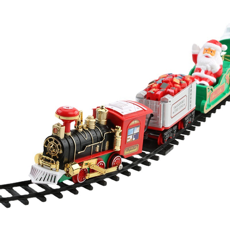 Kids Toys Xmas - 전기 크리스마스 기차 세트, 음악이 나오는