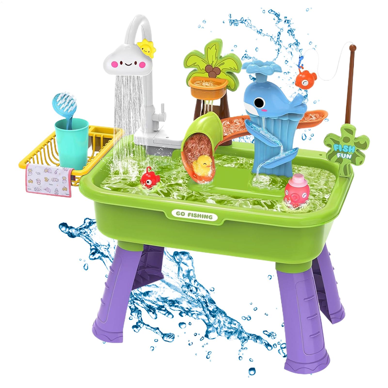 Kids Toys Kitchen Set - 어린이용 전기 물놀이 싱크대(물이 흐르는 기능