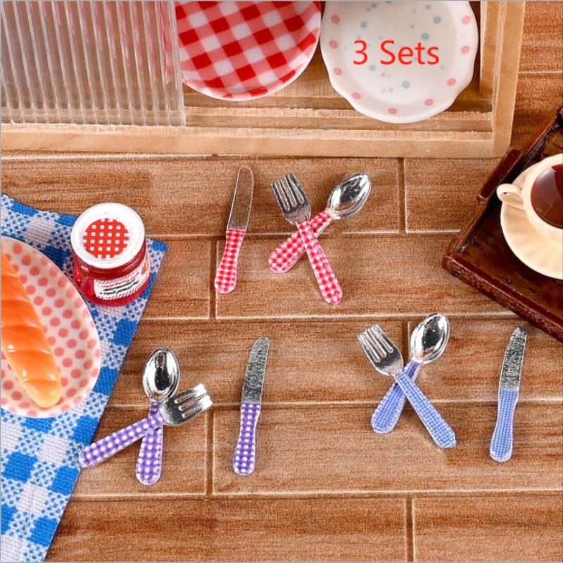 3종 세트 인형의 집 미니어처 주방 장난감 체크무늬 합 - Kids Toys Kitchen Set 리뷰 및 가격