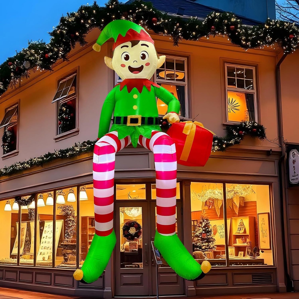 8FT 크리스마스 풍선 앉아 요정 장식 LED 조명 어 - Kids Toys Xmas 리뷰 및 가격
