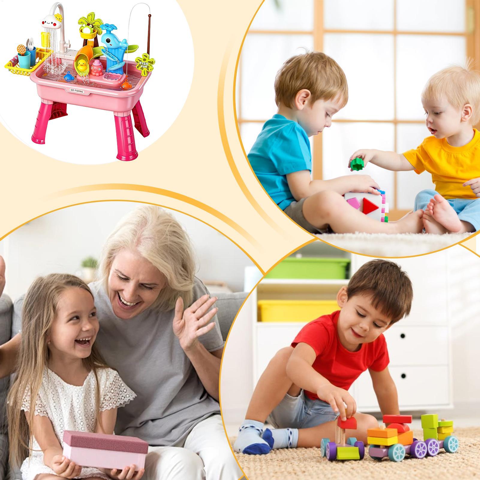 어린이용 전기 물놀이 싱크대(물이 흐르는 기능 포함), - Kids Toys Kitchen Set 리뷰 및 가격