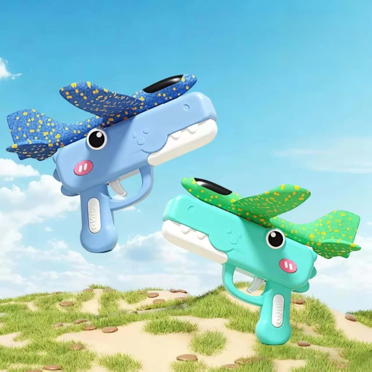 공룡 모양 폼 비행기 발사 장난감 폼 글라이더 비행기  - Catapult Launcher Toy 리뷰 및 가격